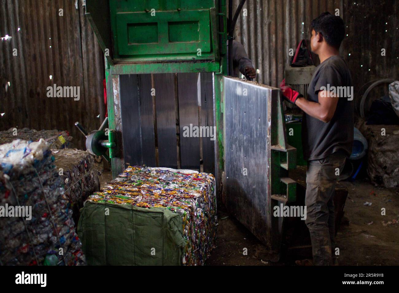 Kathmandu, Nepal. 5th June, 2023. Bundles of collected plastic waste