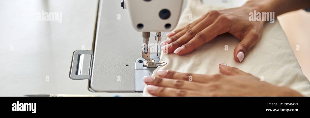 Crop seamstress sewing dress machine hi-res stock photography and ...
