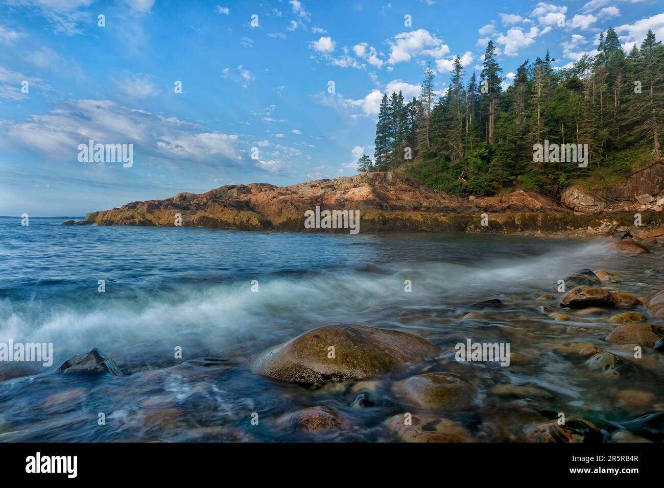 Little Hunters Beach at Hunters Head, Acadia National Park, Maine Stock