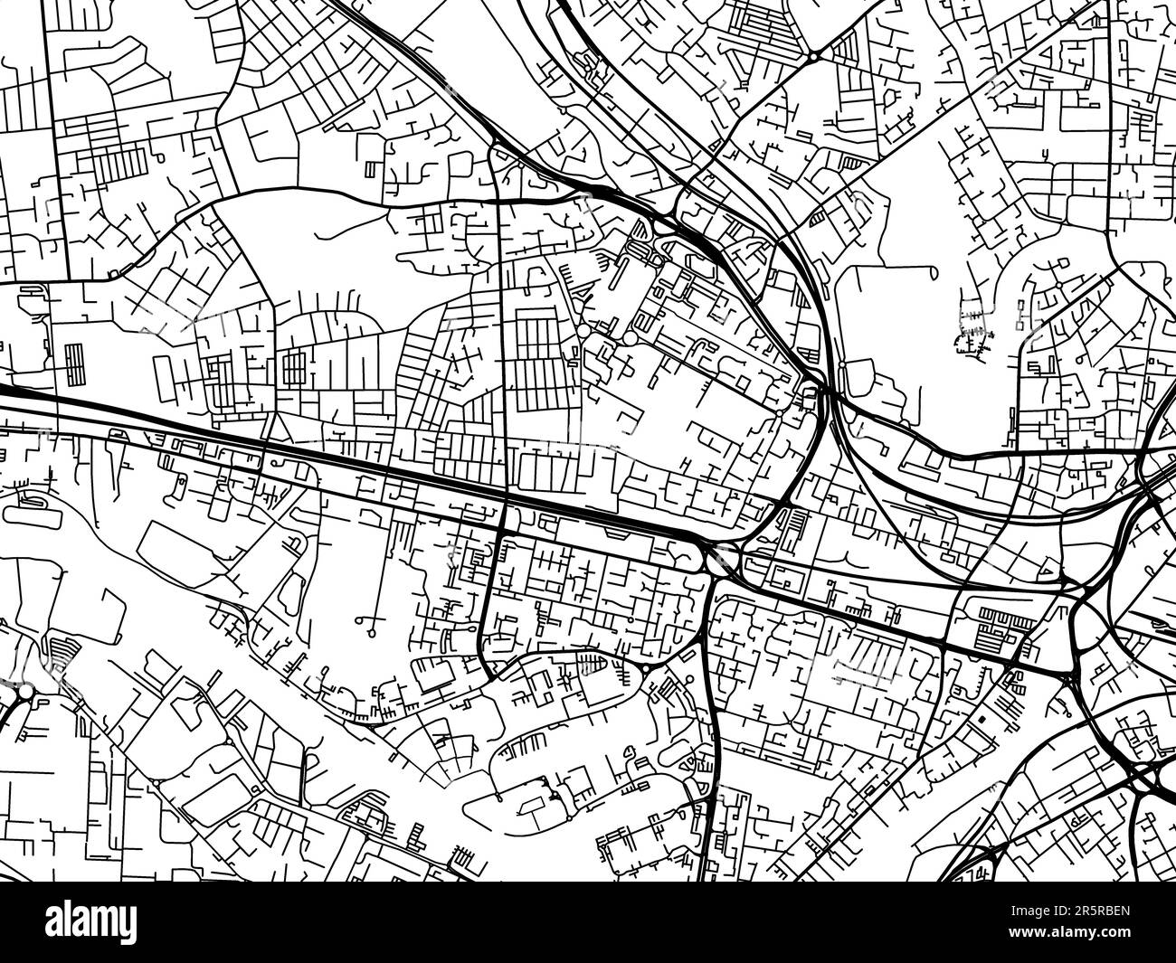 Road map of the city of Salford in the United Kingdom on a white background Stock Photo Alamy