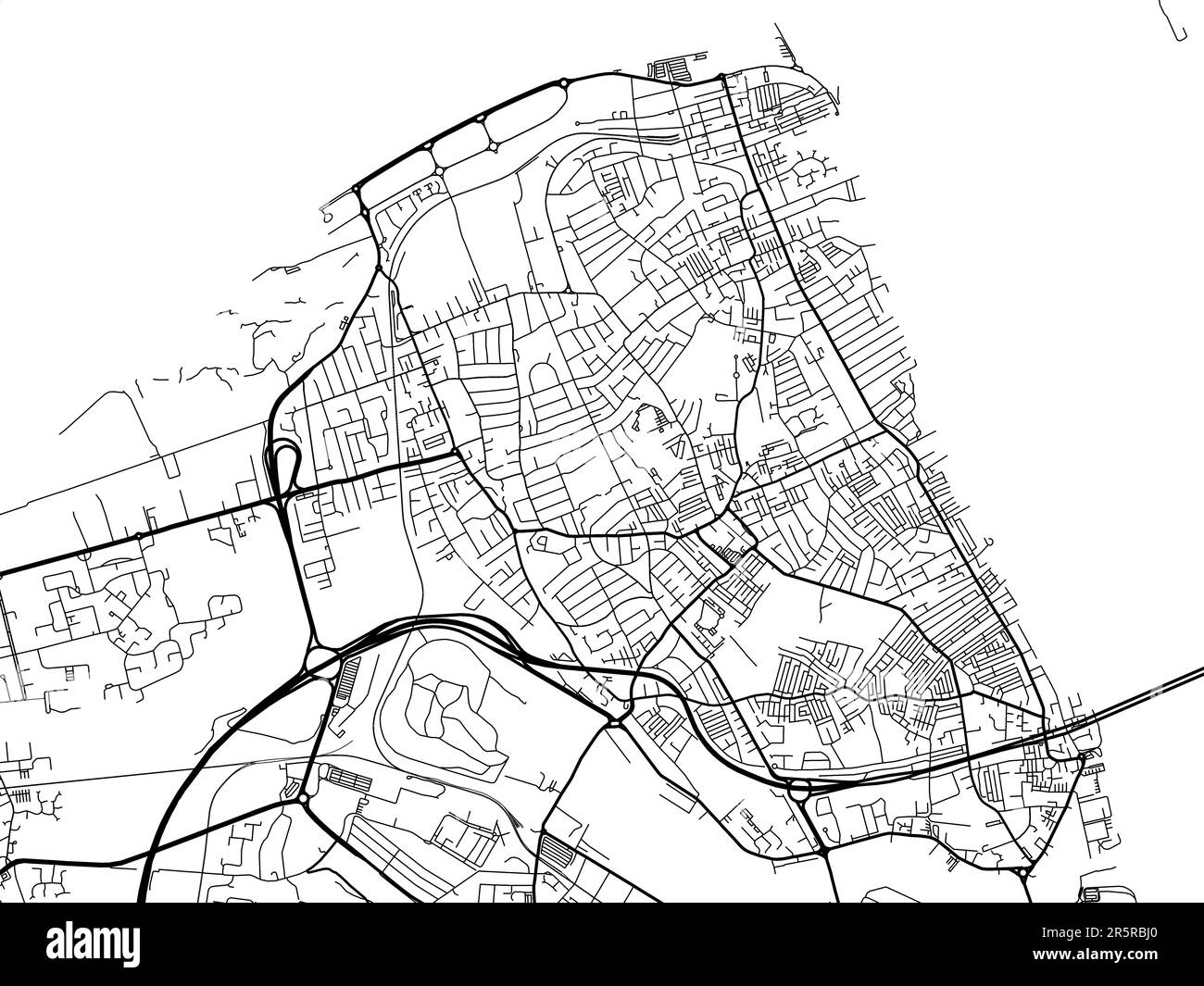 Road map of the city of Wallasey in the United Kingdom on a white background Stock Photo Alamy