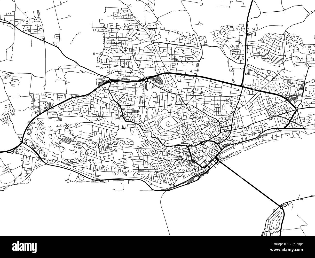 Dundee road map Black and White Stock Photos & Images Alamy