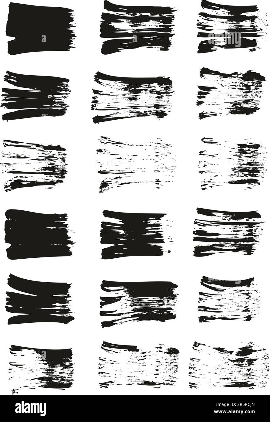 Flat Fan Brush Regular Straight Lines High Detail Abstract Vector