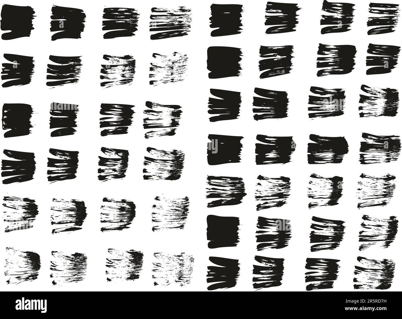 Flat Fan Brush Regular Straight Lines High Detail Abstract Vector