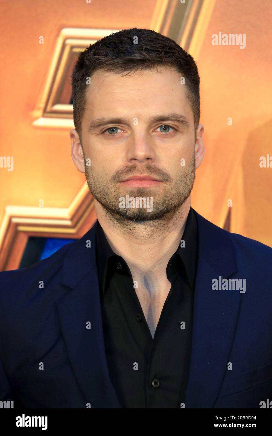Sebastian Stan attends the Avengers Infinity War UK premiere at Television Studios White City in London England Stock Photo Alamy