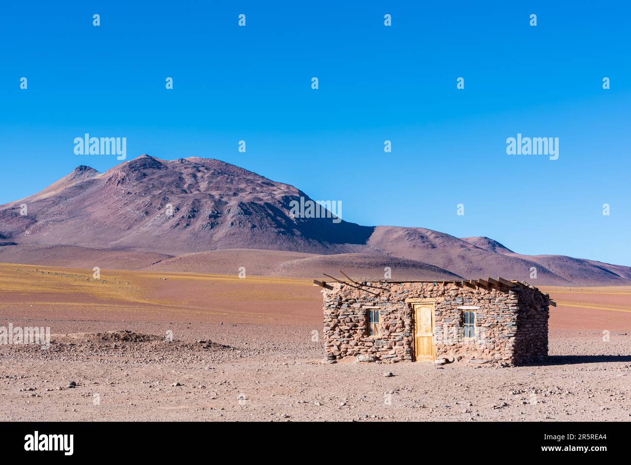 Humble house in the bolivian plateau Stock Photo