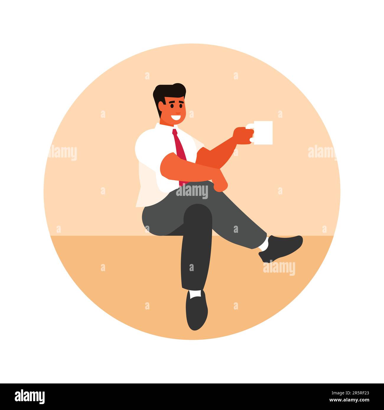 A Businessman Flat style vector illustration Stock Vector Image & Art ...