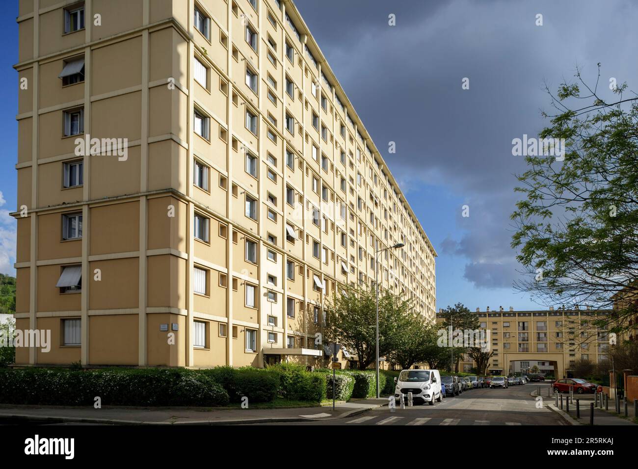 France, Seine-Maritime, Rouen, City center HLM dating from the reconstruction of Rouen after World War II Stock Photo