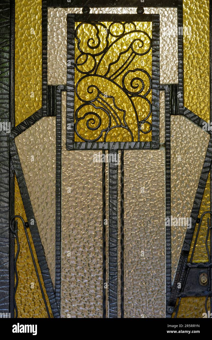 France, Meurthe et Moselle, Nancy, detail of the ironwork made of