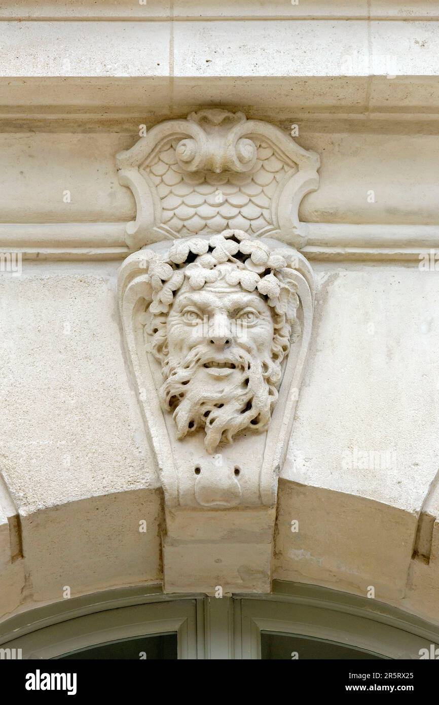 France meurthe et moselle nancy mascaron ornament on a facade of