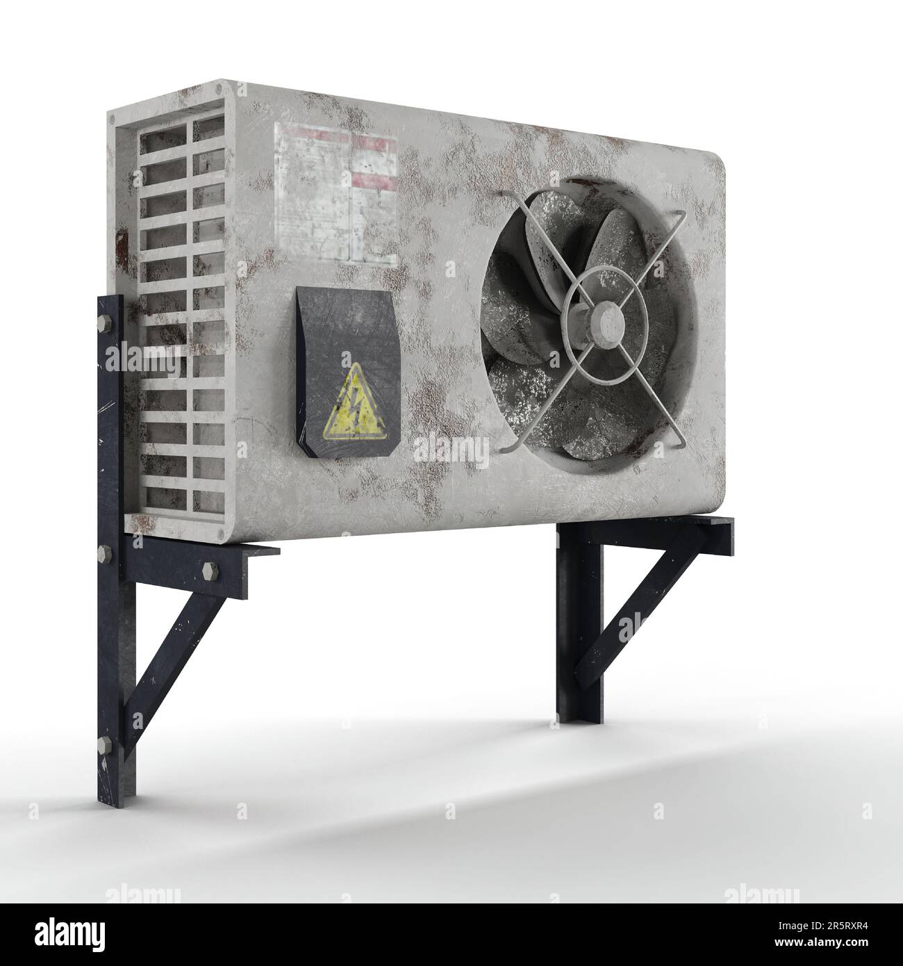 An air conditioner on a white background - 3D render Stock Photo - Alamy