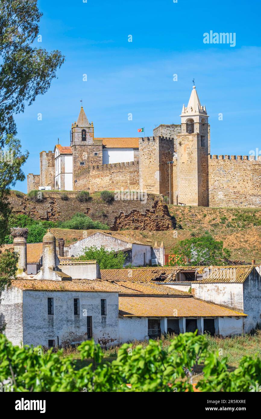 Portugal, Alentejo region, Mourao, remains of the medieval castle ...