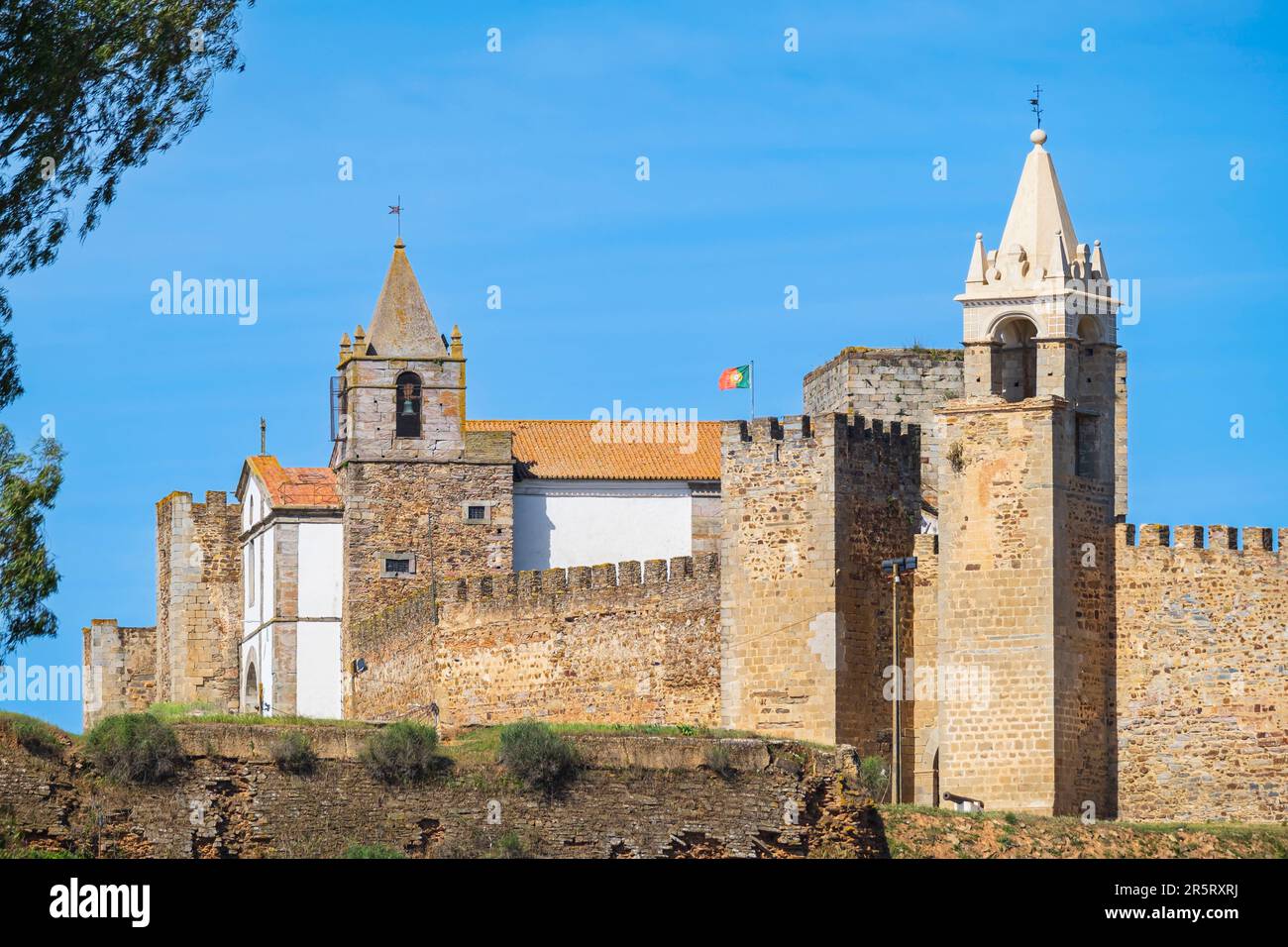 Portugal, Alentejo region, Mourao, remains of the medieval castle ...