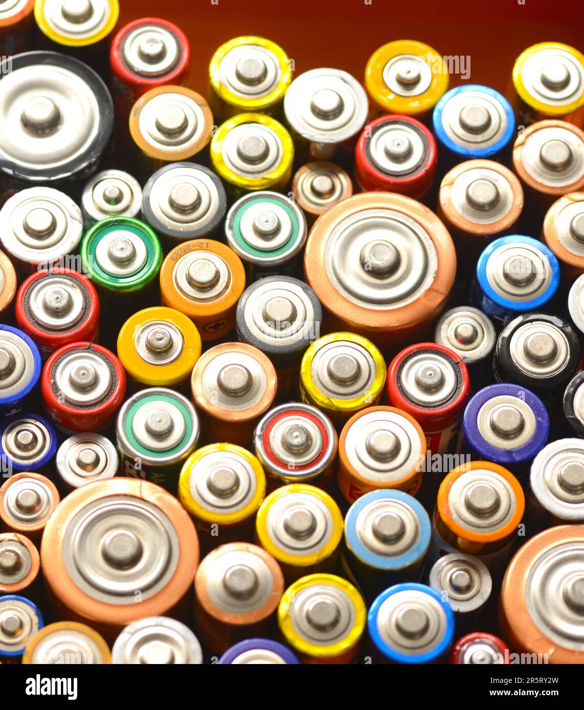 Battery recycling Stock Photo