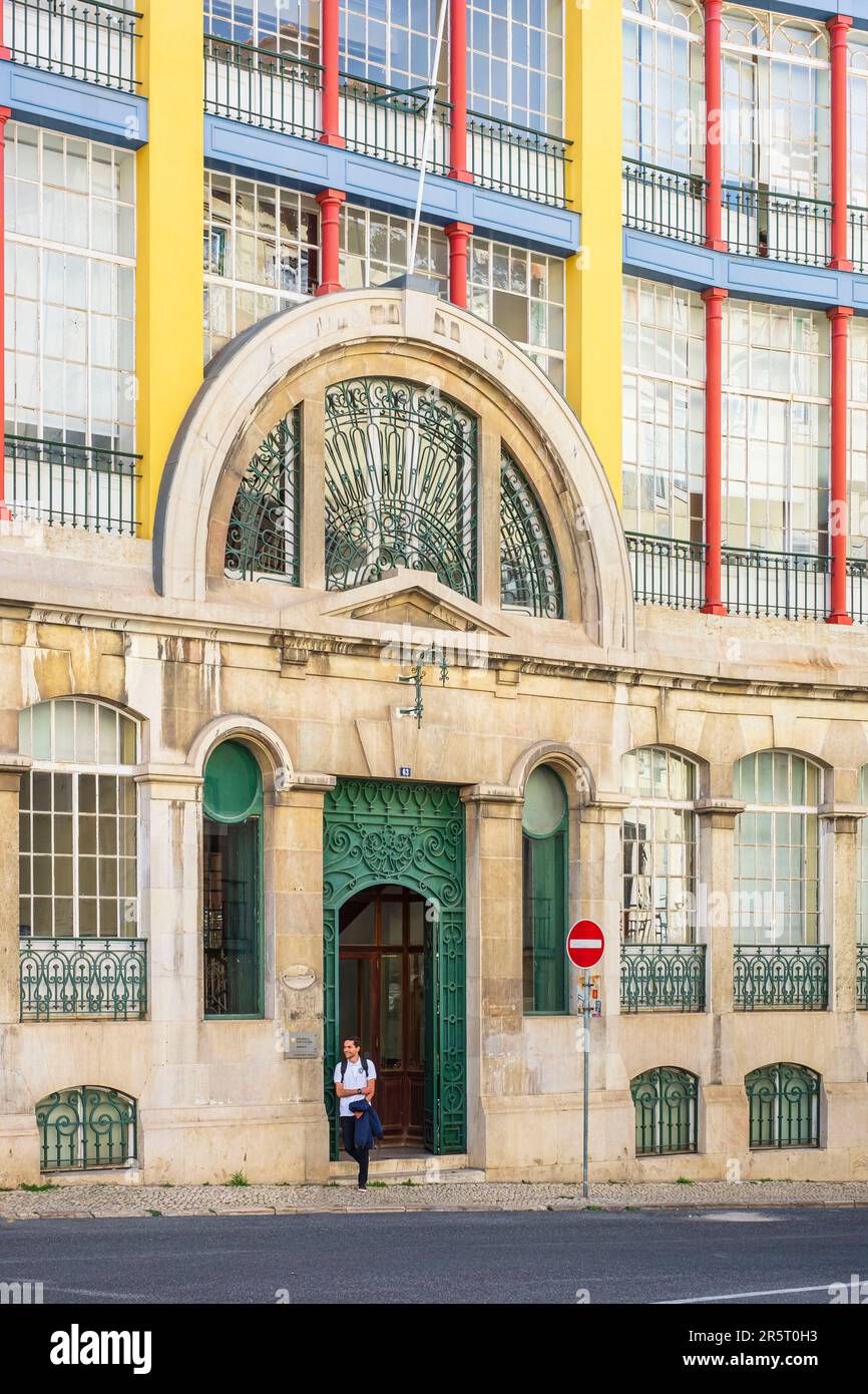 Portugal, Lisbon, Bairro Alto district, building of the General Secretariat of the Ministry of Environment Stock Photo