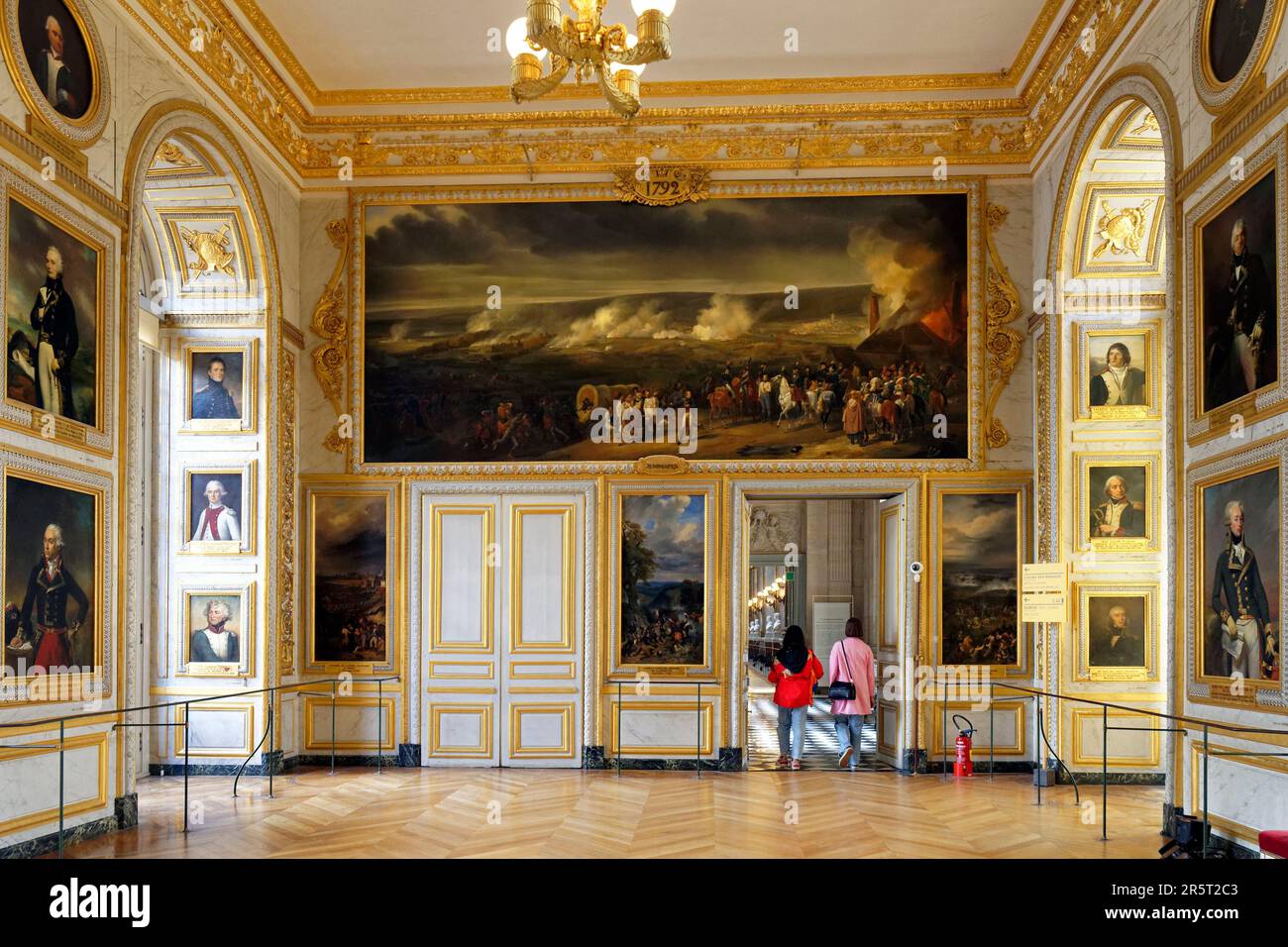 France, Yvelines, Versailles, palace of Versailles listed as World Heritage by UNESCO, Museum of the French History created by King Louis Philippe in the South Wing, Galerie des Batailles (Battles Gallery) Stock Photo