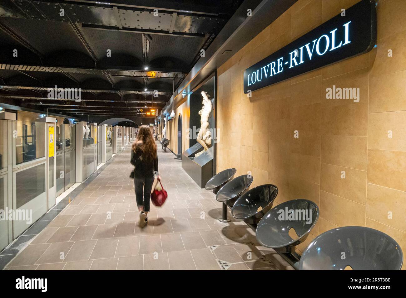 France, Paris, Louvre-Rivoli metro station Stock Photo