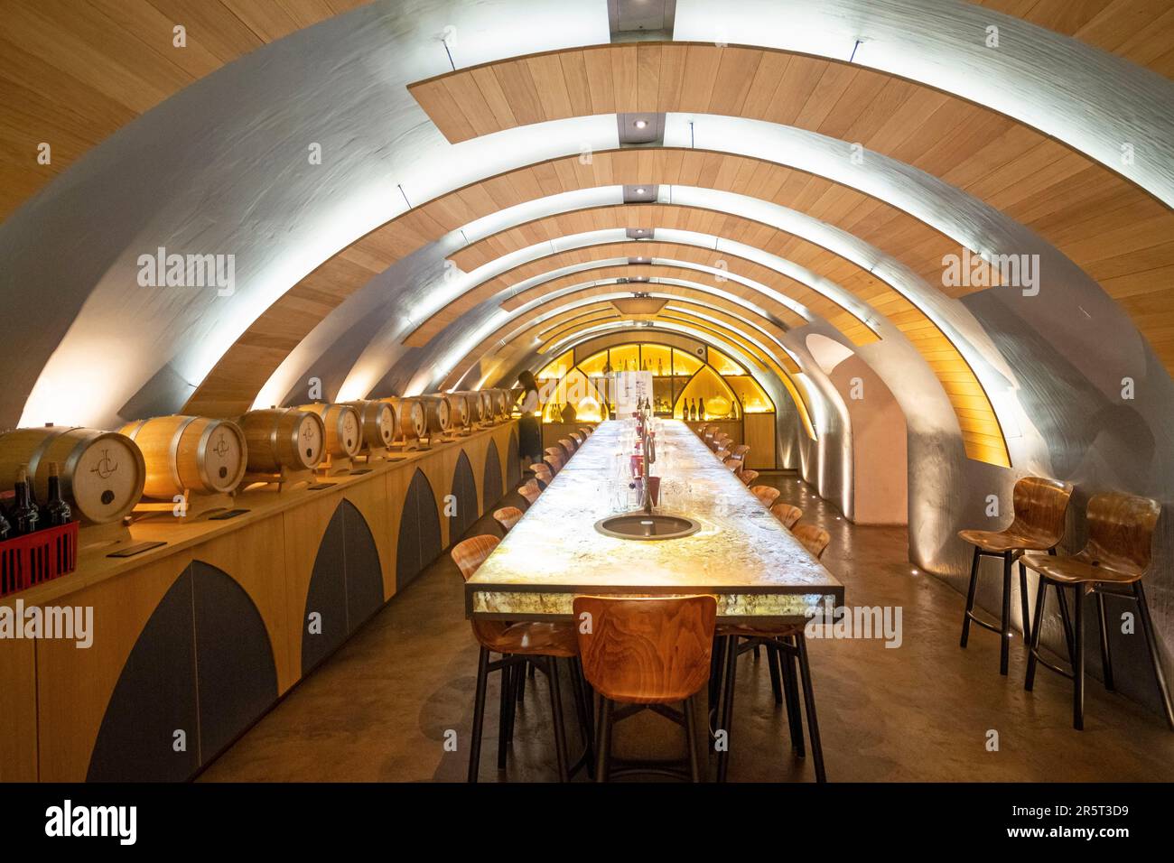 France, Paris, Les Caves du Louvre, wine cellar and tasting Stock Photo