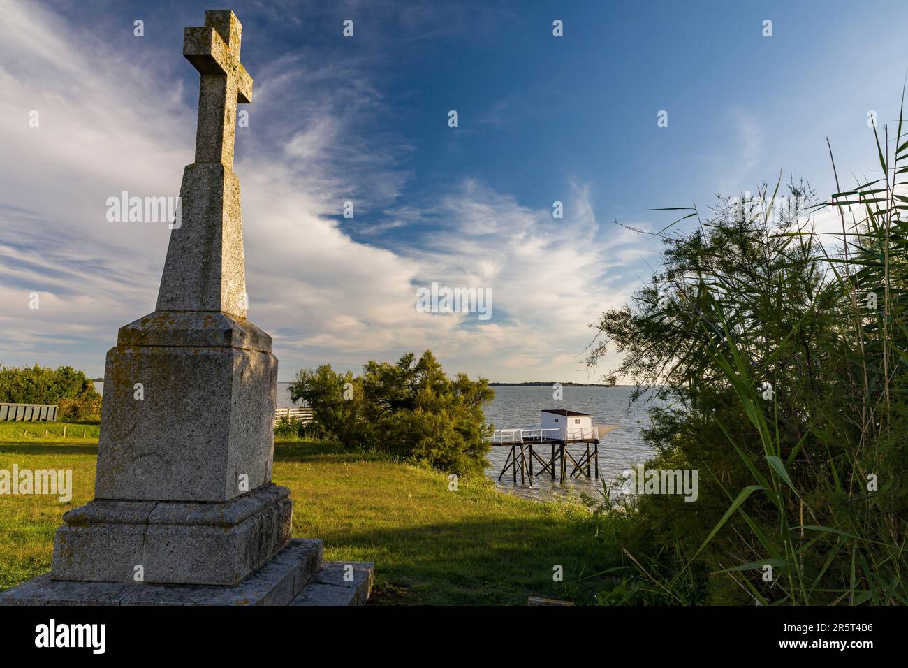 France, CharenteMaritime (17), Fouras, religious monument with huts on