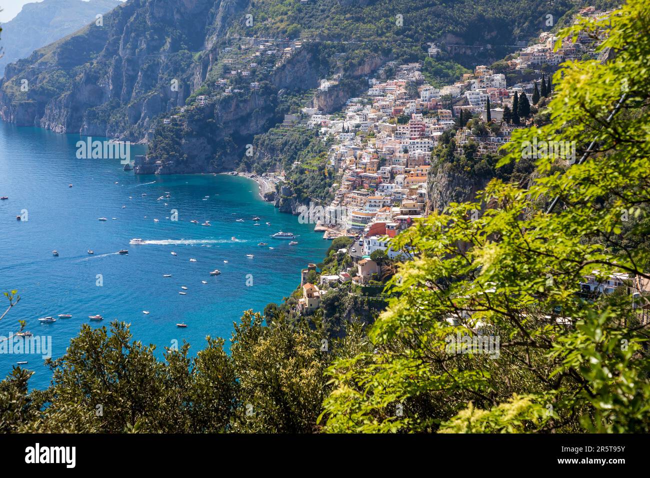 POSITANO, ITALY - APRIL 28th 2023:  View Of Positano, Ancient Village On Amalfi Coast, Italy. Stock Photo
