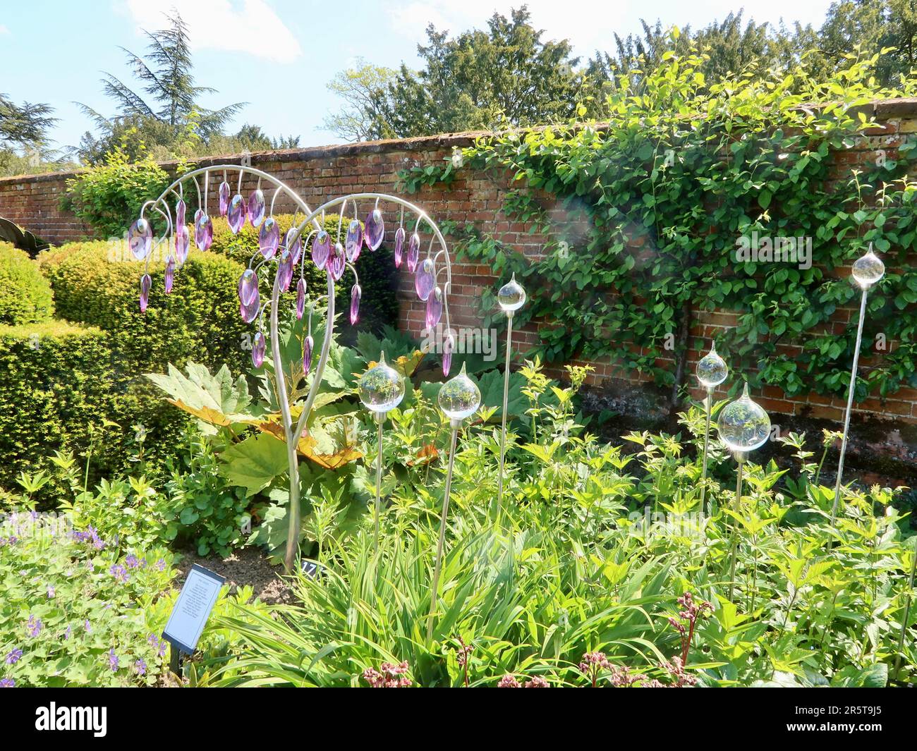 Stowmarket, Suffolk 4 June 2023 Helmingham Hall, Art and gardens on