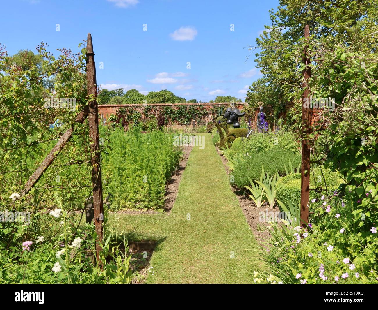 Stowmarket, Suffolk 4 June 2023 Helmingham Hall, Art and gardens on