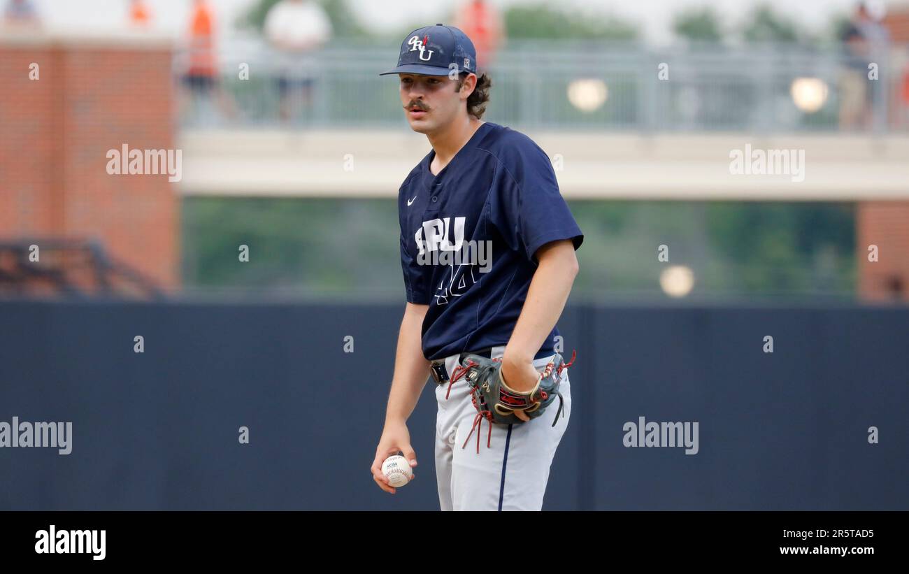 Oral Robert's Jakob Hall during an NCAA baseball game on Friday, June 2