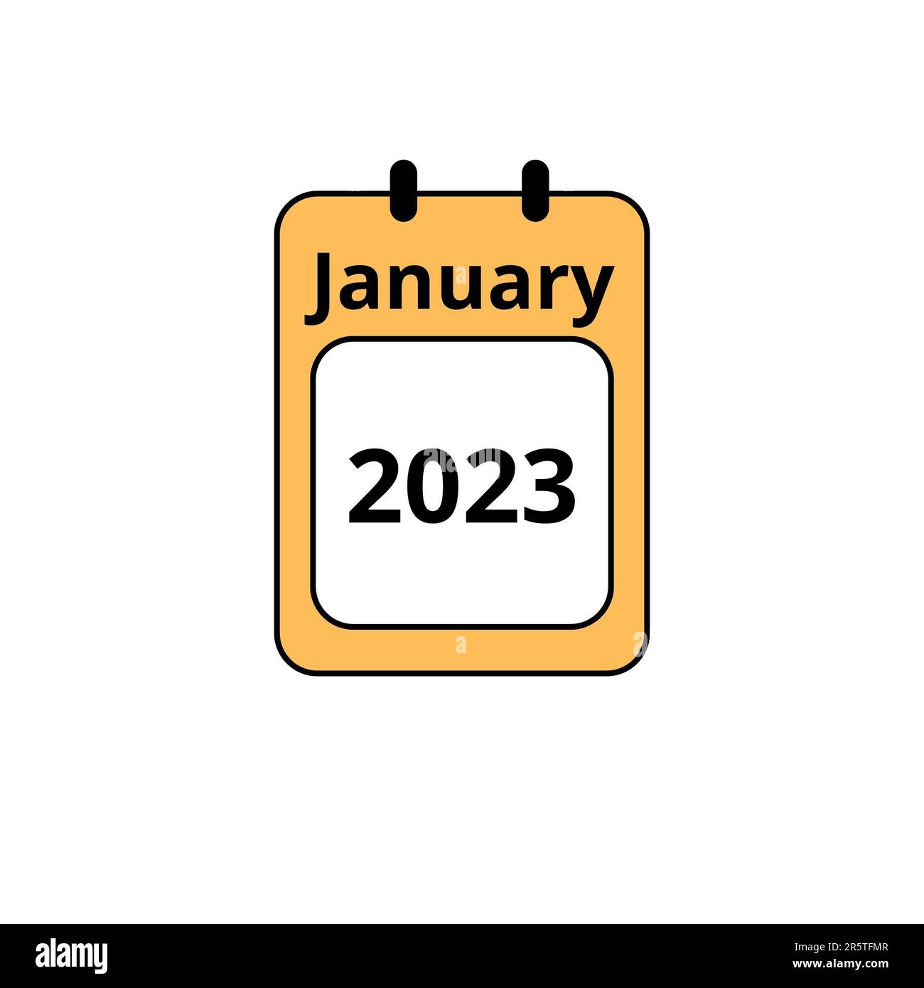 An illustration of a January themed calendar of 2023 on a white An illustration of a January themed calendar of 2023 on a white