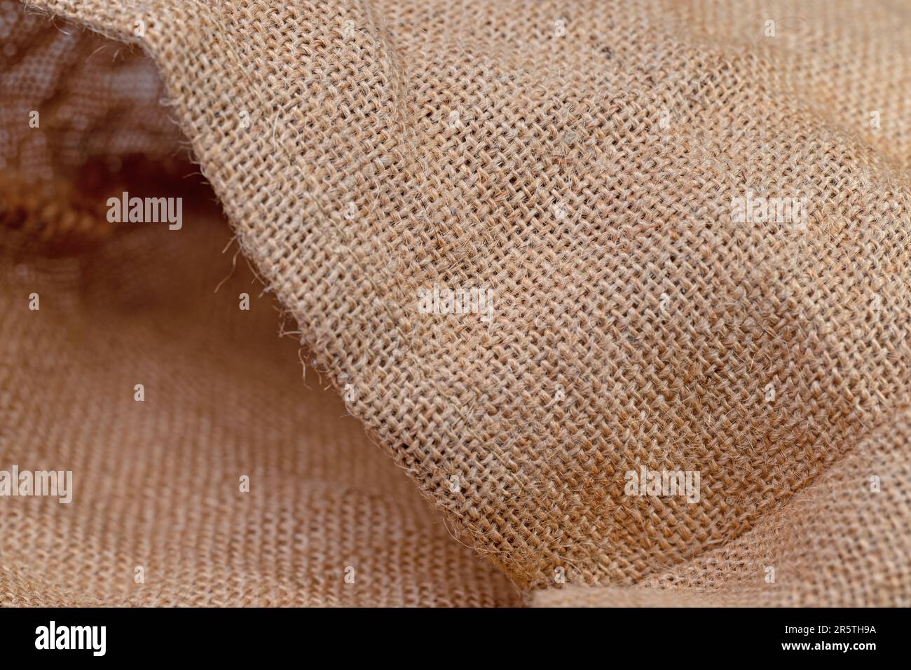 Burlap fabric in a close-up Stock Photo