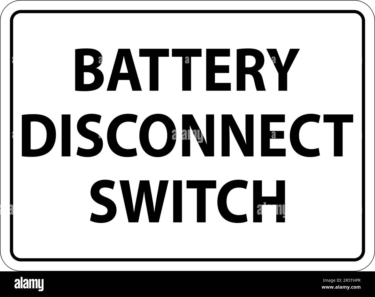 Battery Disconnect Switch Sign On White Background Stock Vector Image