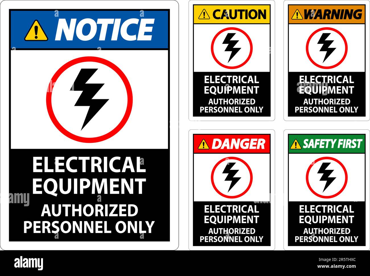 Electrical Safety Sign Danger, Electrical Equipment Authorized