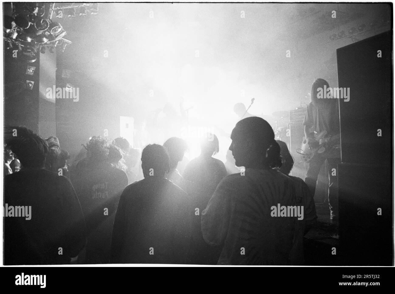 The British band Scorpio Rising playing live at Cardiff University on 5 May 1992. Photograph: Rob Watkins Stock Photo
