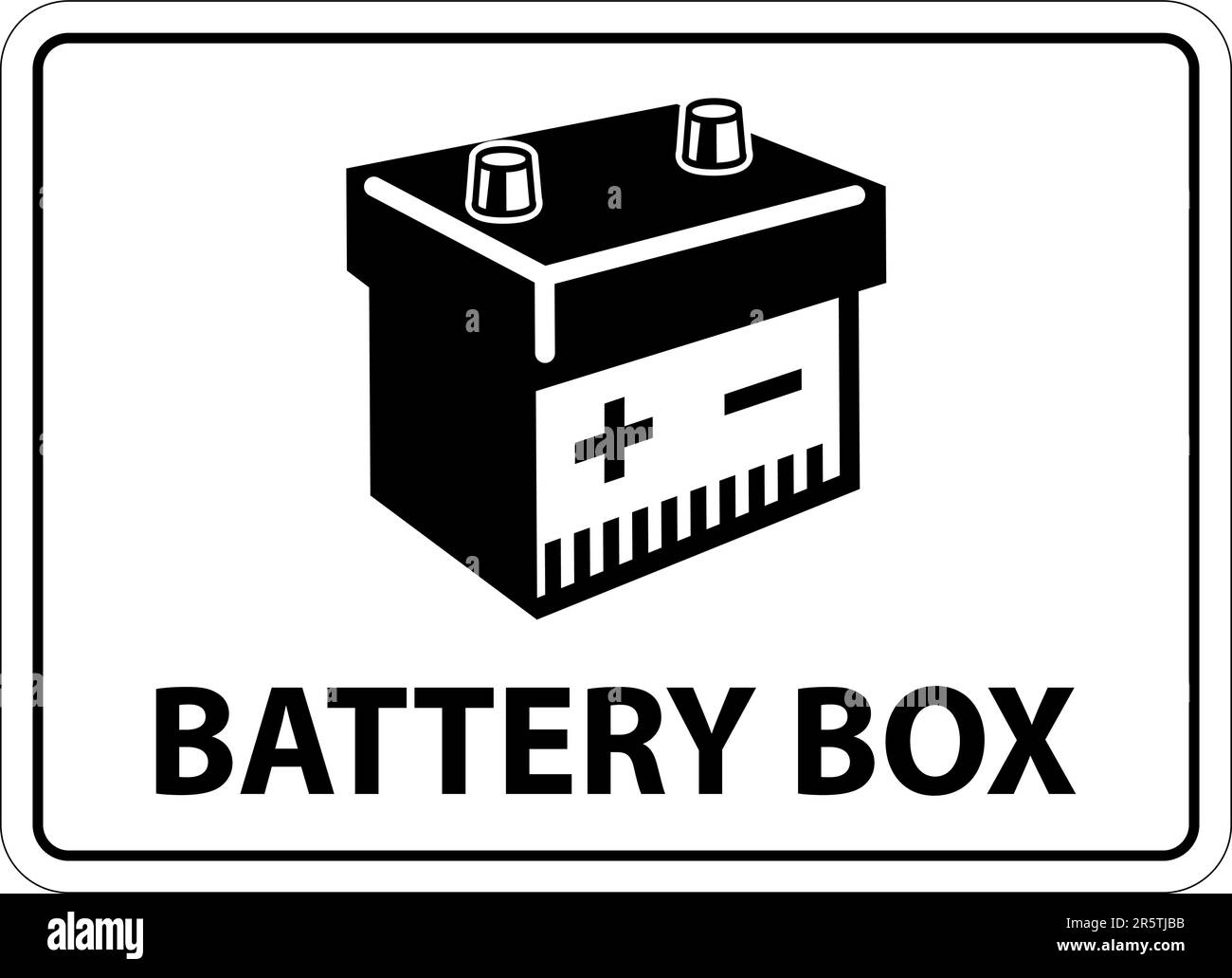 Symbol Battery Sign Battery Box On White Background Stock Vector Image