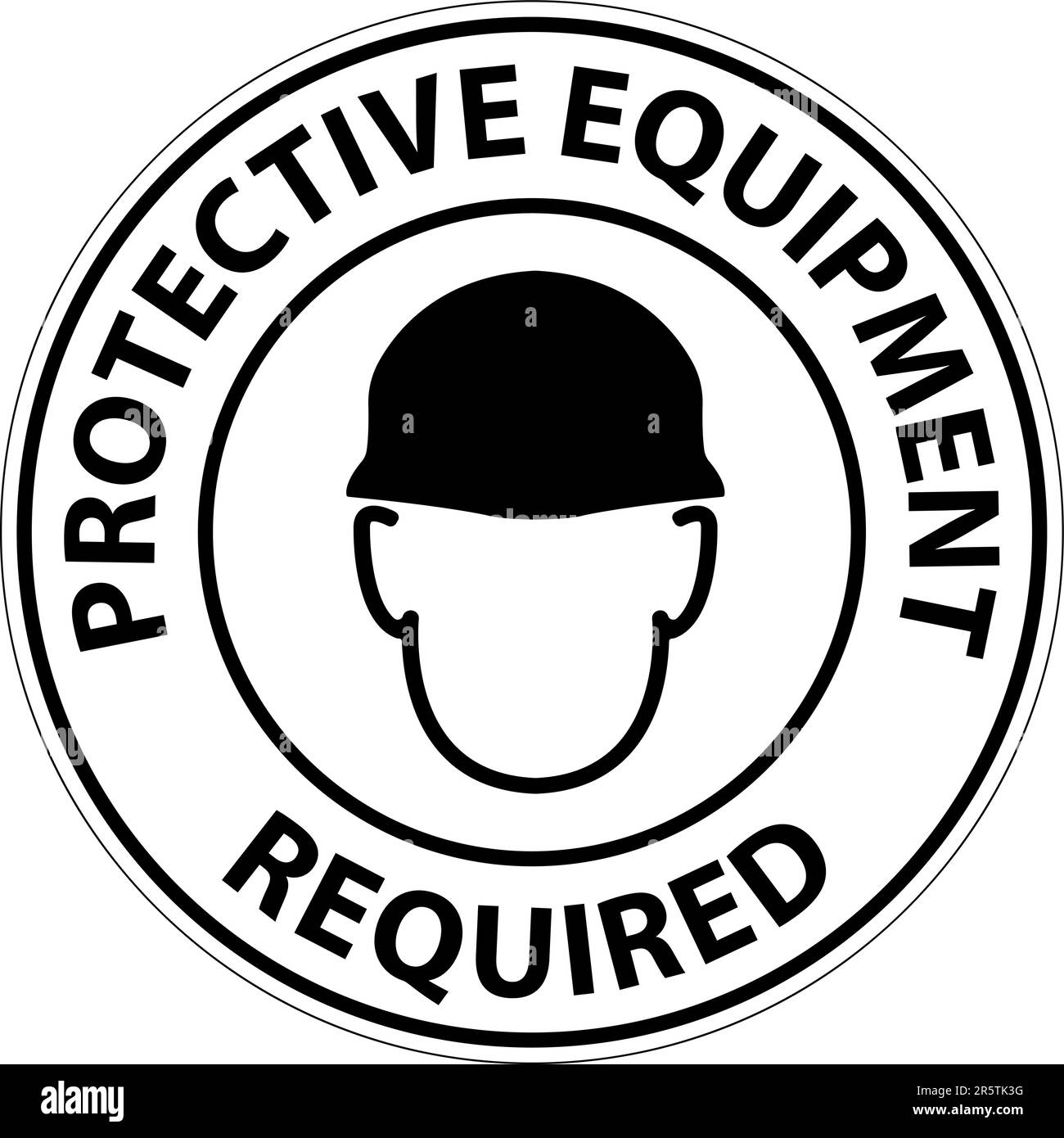 Symbol Floor Sign, Protective Equipment Required Stock Vector Image