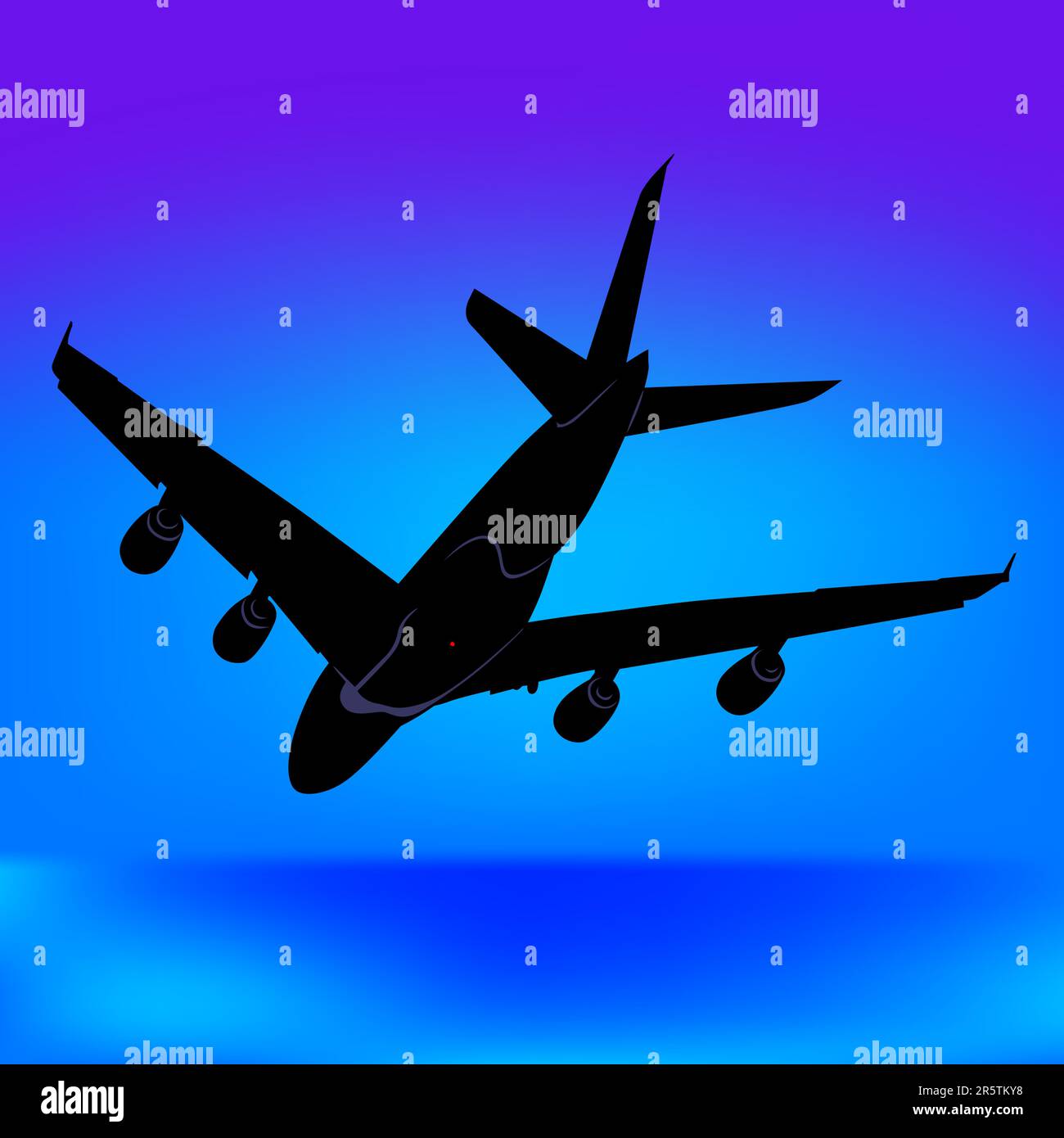 Aeroplane Silhouette 06 - High detailed and coloured vector ...