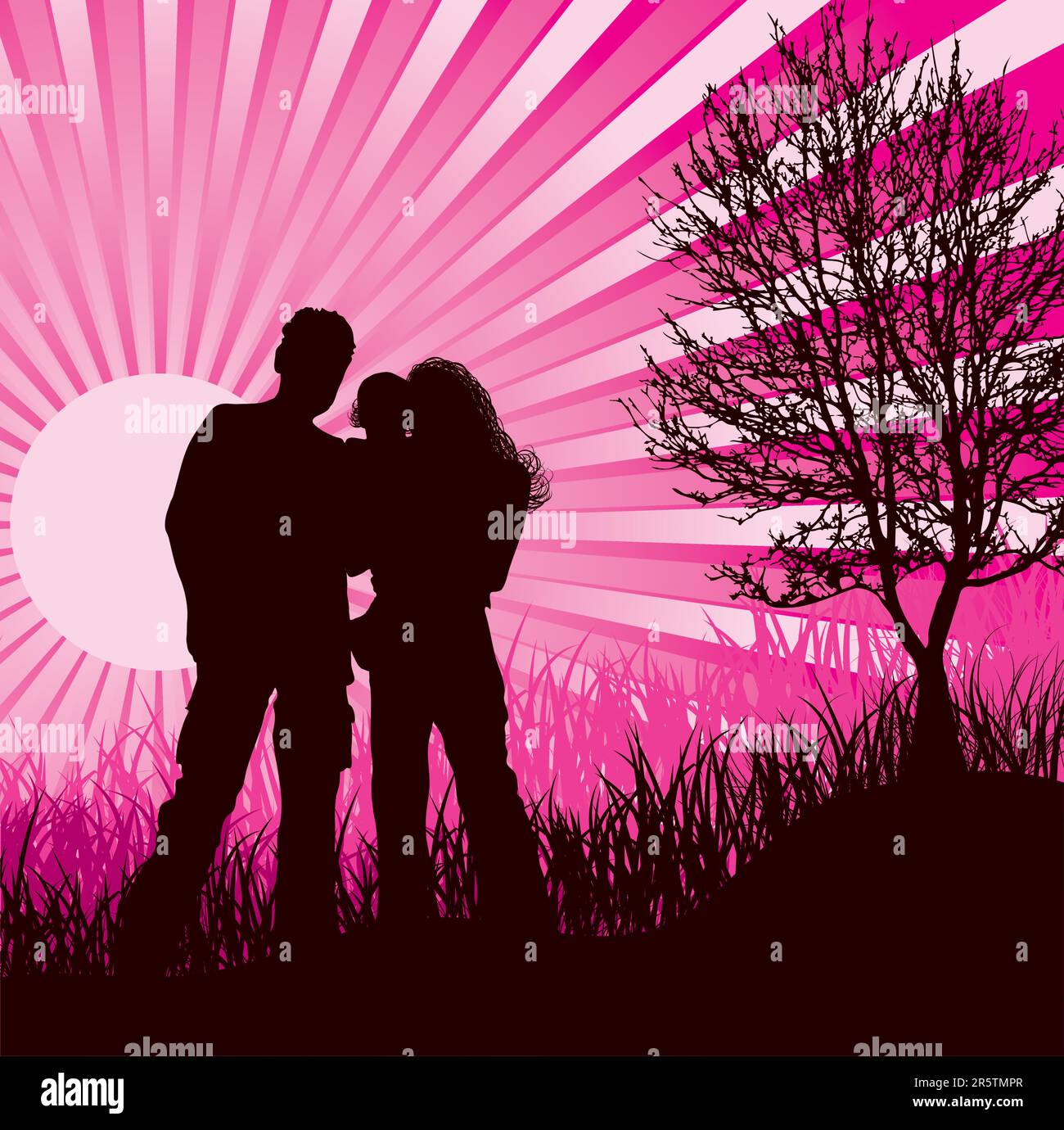 Happy family, vector illustration Stock Vector Image & Art - Alamy