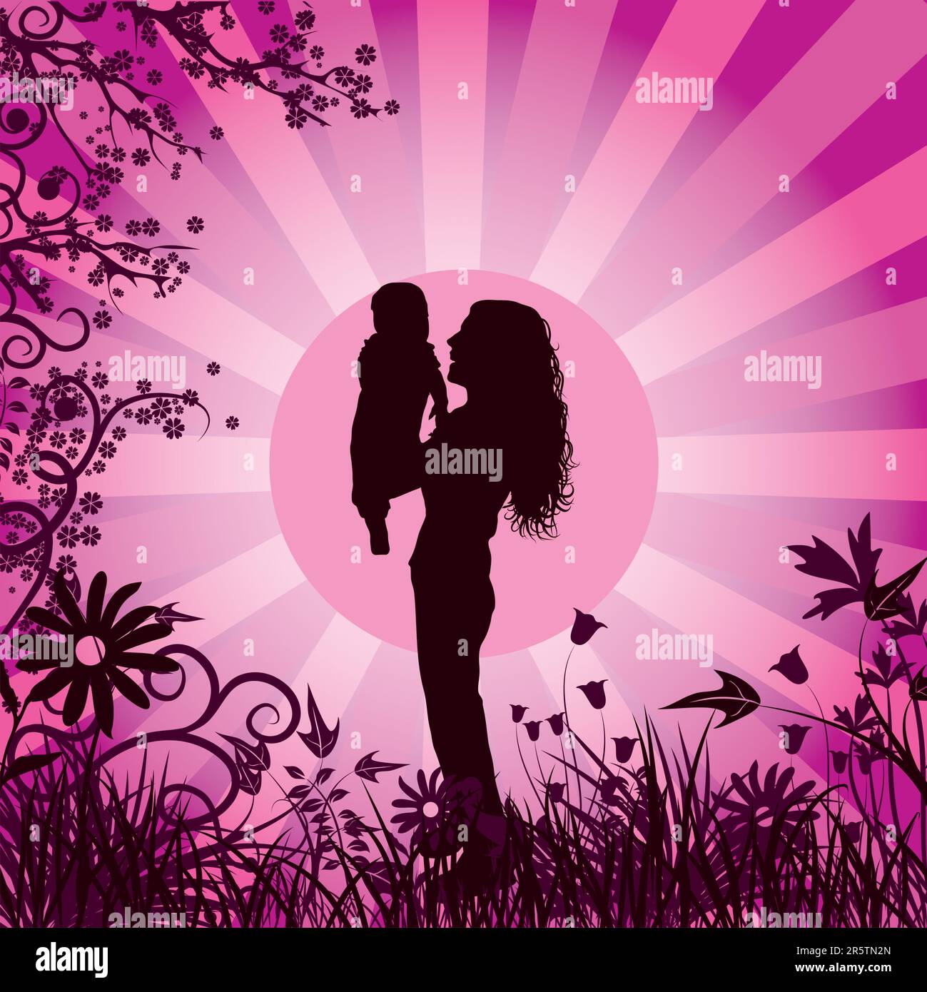 Happy family, vector illustration Stock Vector Image & Art - Alamy