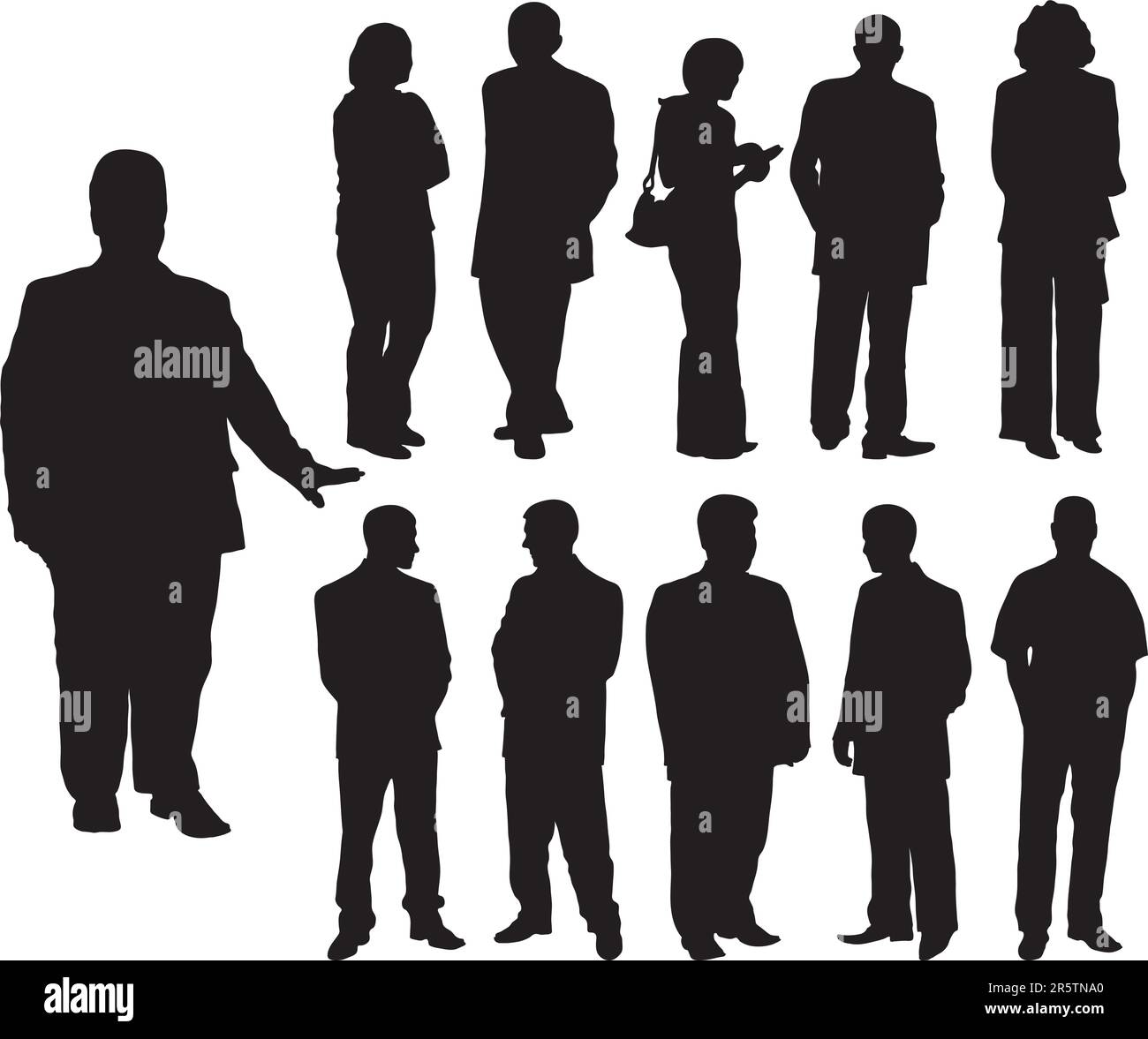 Silhouettes man and women, vector illustration Stock Vector Image & Art ...