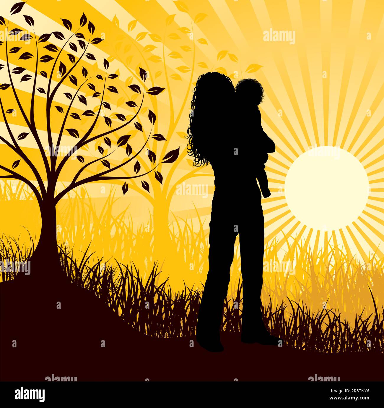 Happy family, vector illustration Stock Vector Image & Art - Alamy