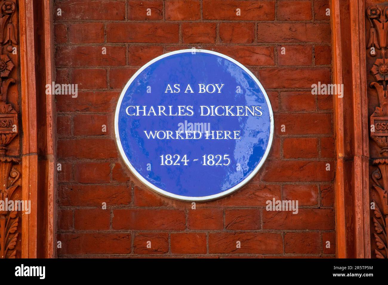 London, UK April 20th 2023 A blue plaque on Chandos Place in London