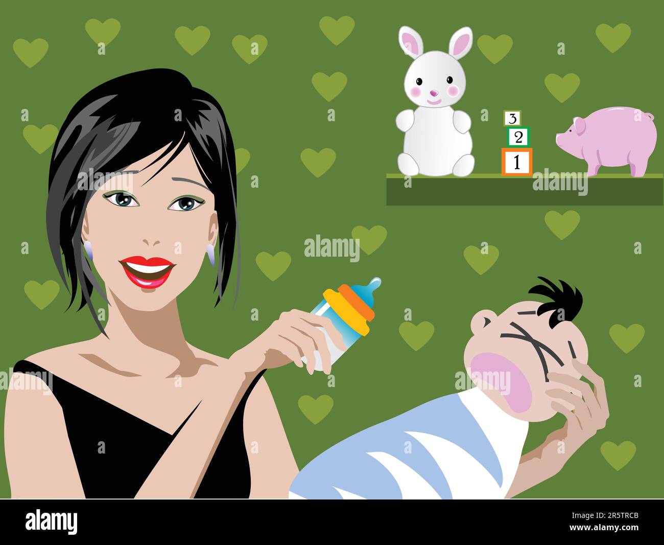 Illustration Of Mom Holding Baby Toys On The Wall Stock Vector Image stacy-ridge-s-instagram-twitter-facebook-on-idcrawl