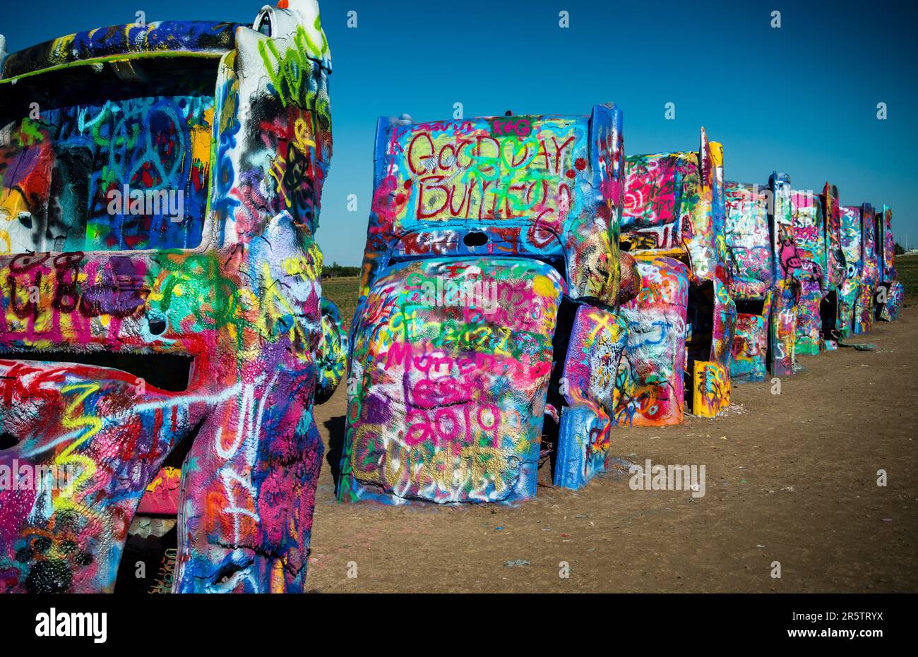 Cadillac Ranch Art Installation. Amarillo, Texas, USA Stock Photo - Alamy