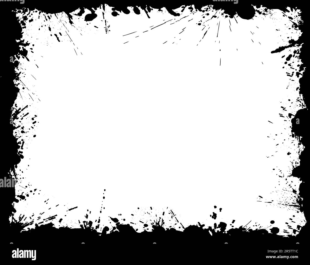 Ink splattered vector grunge border frame Stock Vector Image & Art - Alamy