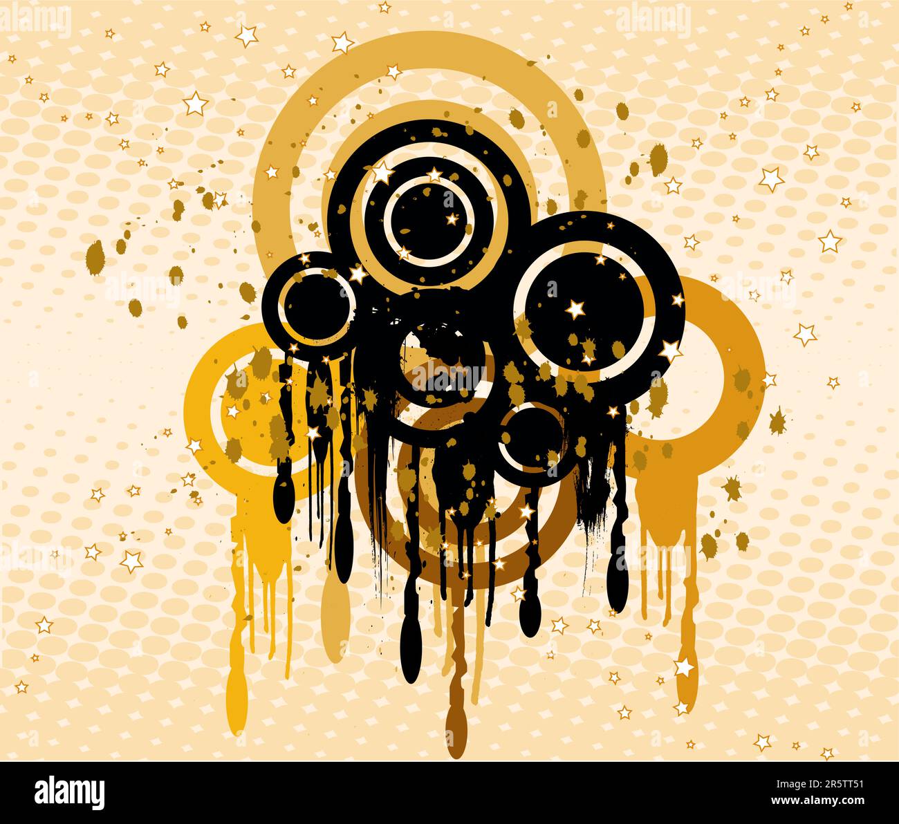 Grunge background with circles - vector Stock Vector Image & Art - Alamy