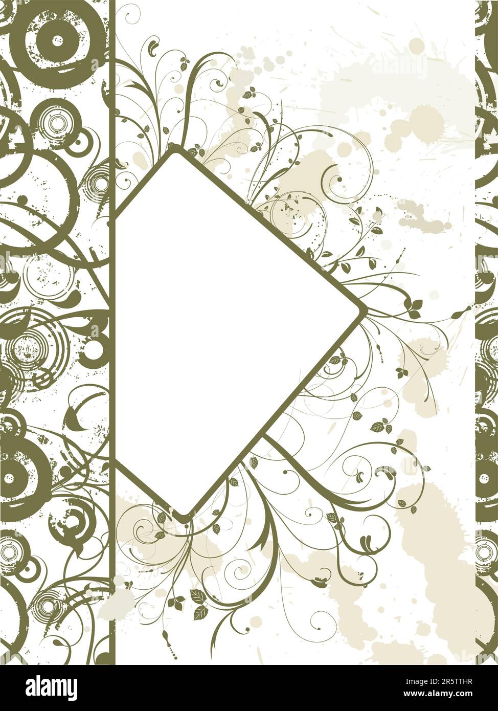 Abstract floral grunge design Stock Vector Image & Art - Alamy