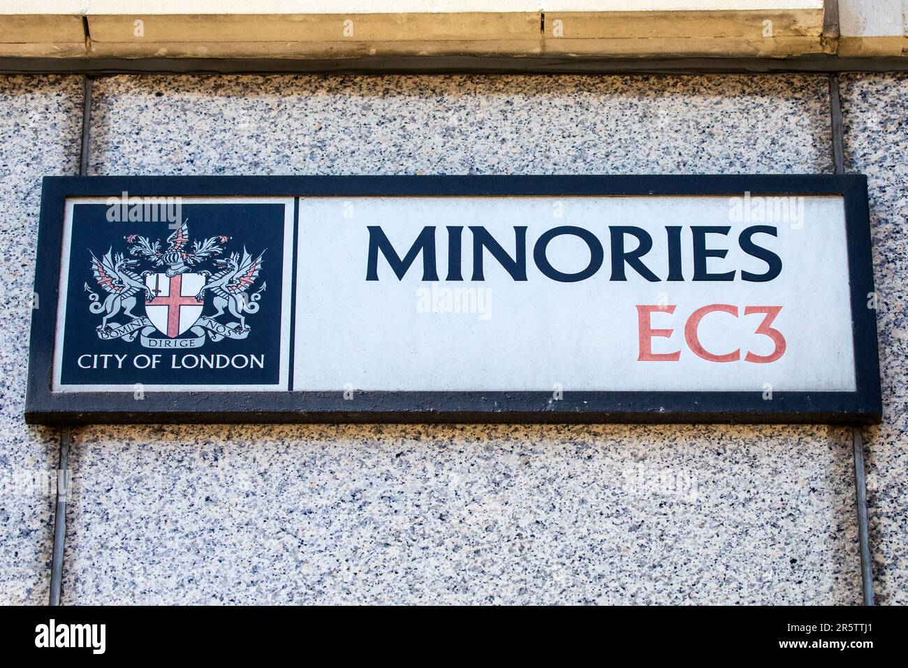 London, UK - April 17th 2023: Street for Minories in the City of London, UK. Stock Photo