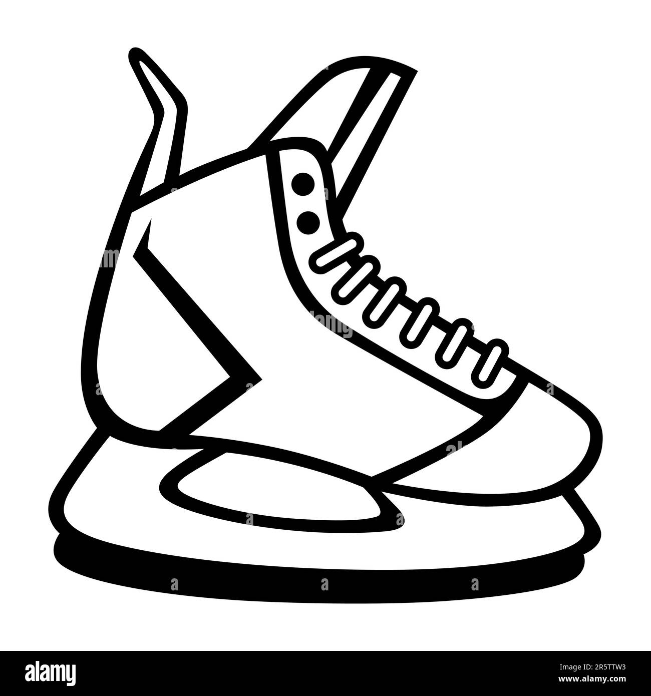 Hockey skate illustration. Sport club item or symbol. Healthy lifestyle object. Stock Vector