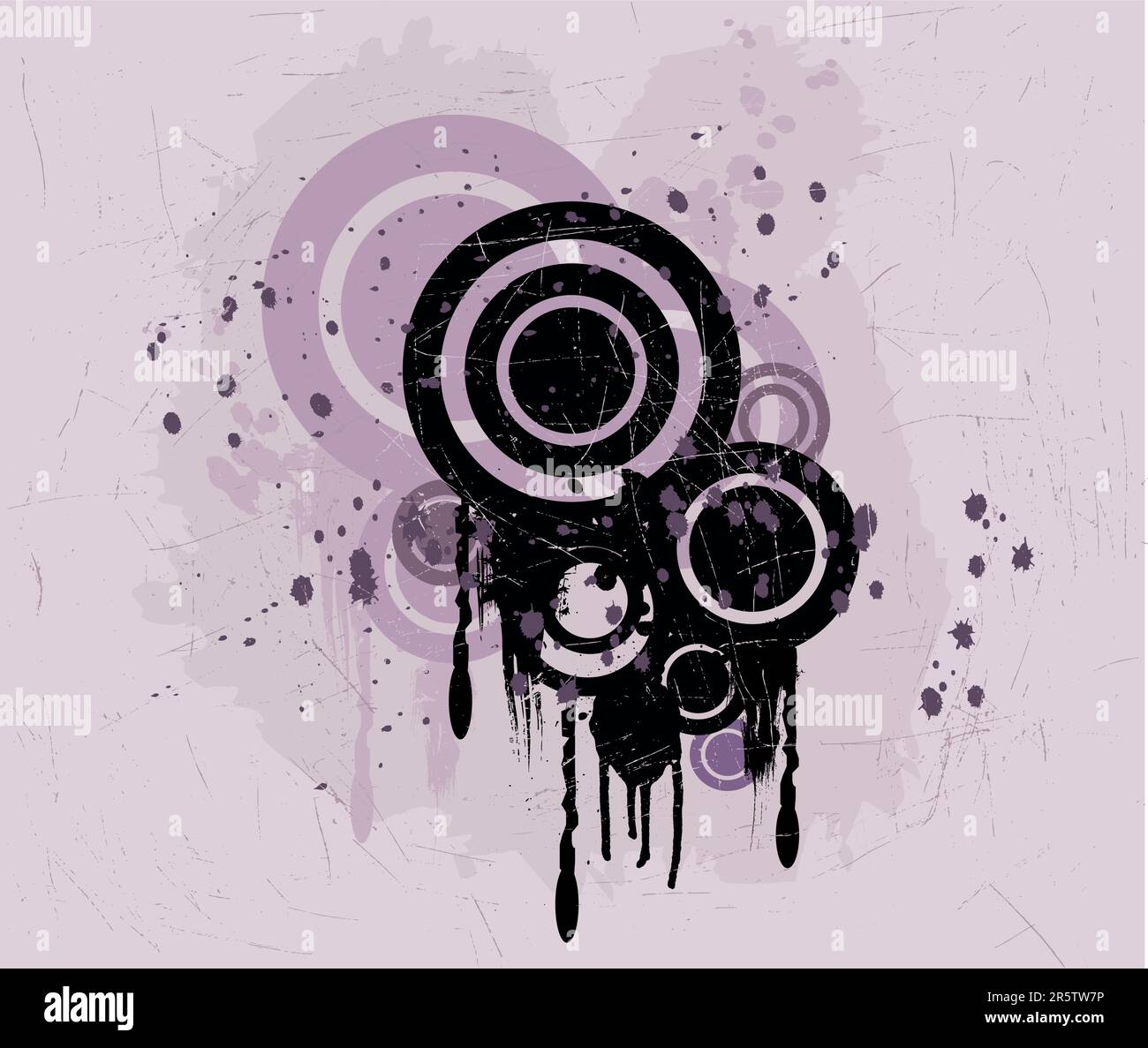 Grunge background with circles - vector Stock Vector Image & Art - Alamy