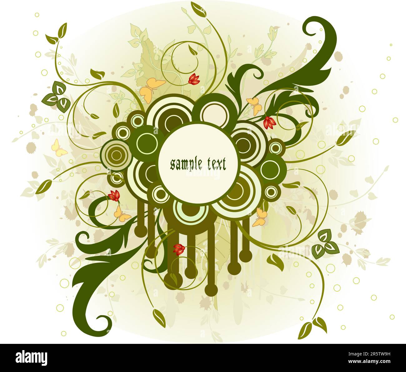 Floral frame - vector Stock Vector Image & Art - Alamy