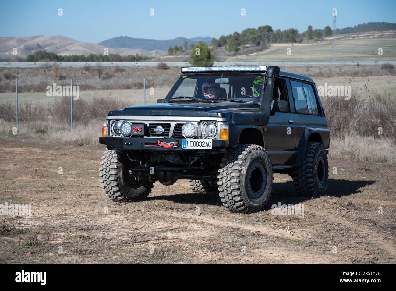 Detail of an old prepared Japanese SUV, it is a fourth generation Nissan  Patrol GR Y60 series Stock Photo - Alamy